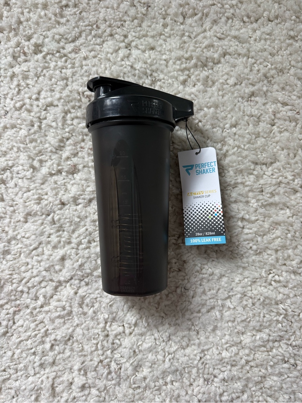 Black Protein Shaker Bottle - 28oz